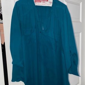 Teal blouse torrid
